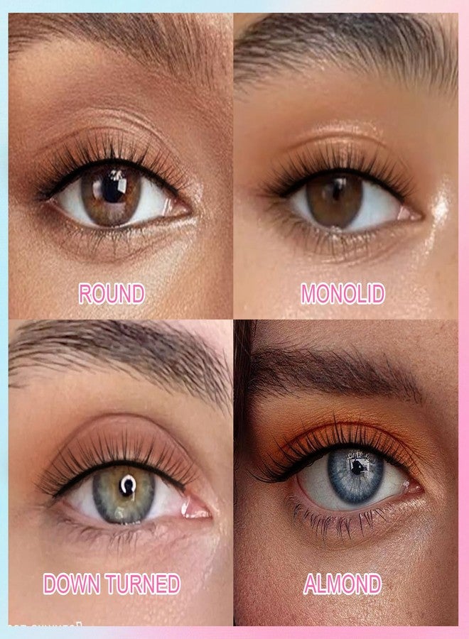 EMEDA Self Adhesive Eyelashes Natural Look No Glue Eyelashes 10mm Natural Round Eye Pre-glued Waterproof Glueless No Glue Needed Reusable Stick on False Strip Lashes (L08 with Tweezers) - Image 4